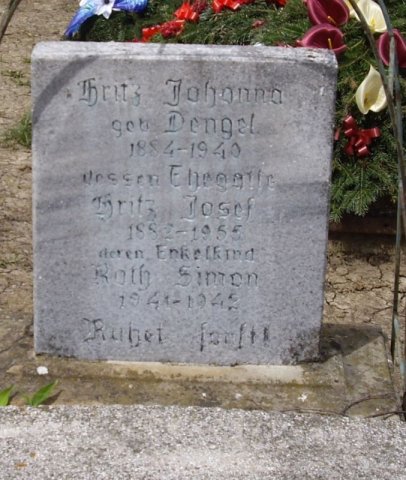 Hritz Josef 1882-1955 Dengel Johanna 1848-1940 Grabstein